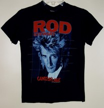 Rod Stewart Concert Tour T Shirt Vintage 1984 Camouflage Single Stitched - £86.13 GBP