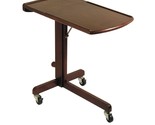 Wood Top Adjustable Height Laptop Cart, Antique Walnut () - $108.99
