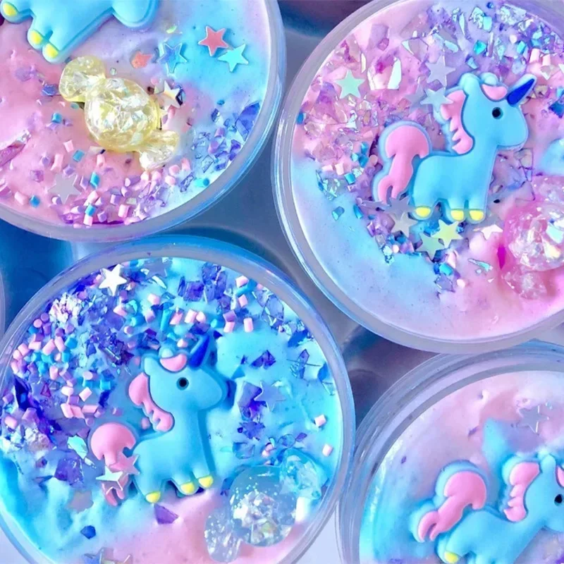 60ml Unicorn Puff Slime Plastic Clay Light Clay Colorful Modeling Polymer Clay - £9.80 GBP