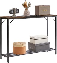 Ymyny Narrow Console Table, 42.1&quot;L Industrial Entryway Table, 2 Tiers, Uhst006Hb - £41.00 GBP