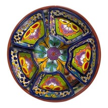 6 Piece Talavera Mexican Pottery Appetizer Tapas Tray Divided Serving Se... - £73.51 GBP