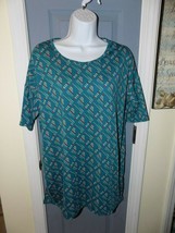 LuLaRoe Irma Green W/ Stripes Print Size S Women&#39;s NWOT - £17.98 GBP