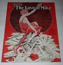 All For The Love Of Mike Sheet Music Vintage 1922 Leo Feist Inc. - £11.78 GBP