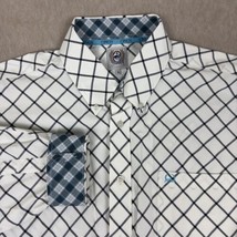 Cinch Shirt Mens Large Button Window Pane Plaid Long Sleeve Western Flip Cuff - £20.36 GBP