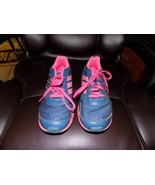 Adidas Performance Hyperfast Pink/Royal Blue Running Shoe 4M Girl&#39;s EUC - £16.67 GBP