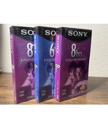 Sony VHS Tape Lot – 3 Sealed Blank Tapes – T-160 &amp; T-120 Standard Grade - $21.18 CAD