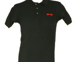 WENDY&#39;S Hamburgers Employee Uniform Polo Shirt Black Size S Small NEW - £20.37 GBP