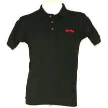 WENDY&#39;S Hamburgers Employee Uniform Polo Shirt Black Size S Small NEW - £20.37 GBP