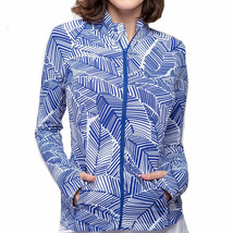 NWT Ladies IBKUL Marley Navy Blue Long Sleeve Full Zip Golf Jacket size XXL  - £59.80 GBP