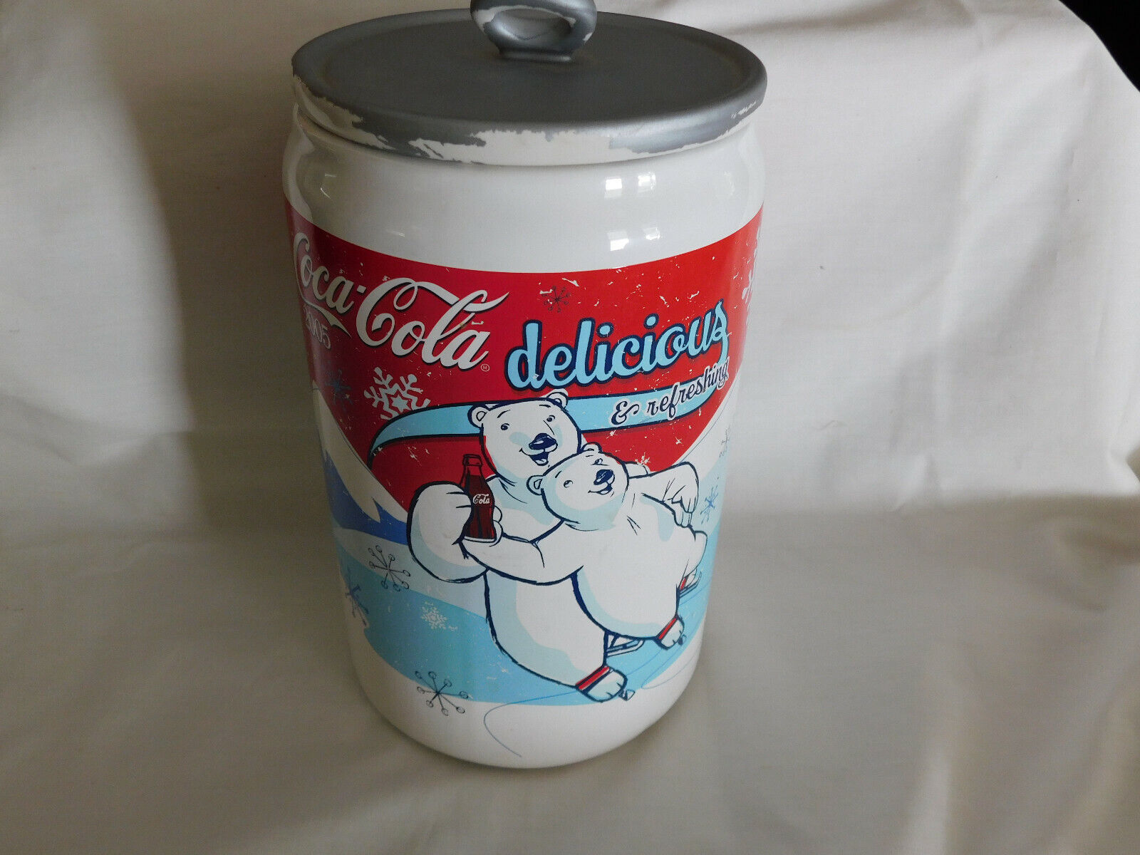 Coca-Cola Cool Fun Cookie Jar 2005 8 1/2 Inches Tall - $5.99