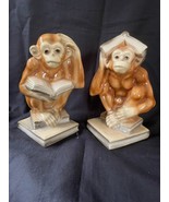 antique german porcelain monkey pair of bookends - £99.60 GBP