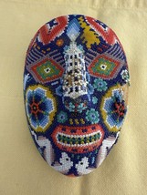 TWO Mexican Huichol Beaded Masks Hand Made Small Intricate colorful bead... - $611.63 MXN