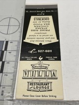 Matchbook Cover Country Villa Restaurant Lounge  Pinellas Park FL gmg Unstruck - £9.68 GBP