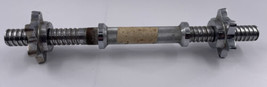 Cap Adjustable Dumbbell Handle Cast Iron Steel Handles Twist Screw-On 14.5&quot;  - £15.56 GBP