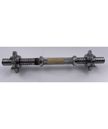Cap Adjustable Dumbbell Handle Cast Iron Steel Handles Twist Screw-On 14... - £15.81 GBP
