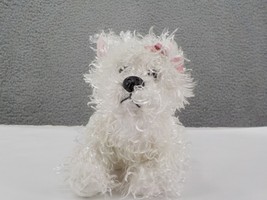 Ganz Webkinz White Terrier Dog Collectible Stuffed Animal Small Pink Bow... - $9.99