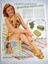 1942 Color Ad Palmolive Soap with Woman in Bathing Suit Schoolgirl Compl... - £7.98 GBP