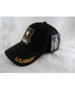 JWM US Army Logo Baseball Cap  Black  One Size Fits All NWT Polyester - £19.36 GBP