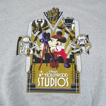 Disney Parks Sweatshirt Adult 2XL Gray Hollywood Studios Mickey Mouse Hanes Logo - £14.88 GBP