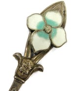 Vintage Radium B.C. Souvenir Spoon 925 Sterling Silver Enamel Flower - £62.21 GBP