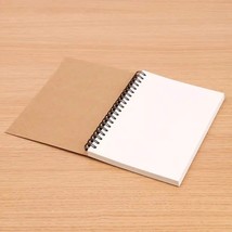 Spiral Kraft Sketchbook: Retro Design Brown Cover White Pad - £9.16 GBP