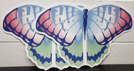 Set Of 2 Same Vinyl Pvc Non Clear Placemats(12&quot;x16&quot;) Multicolor Butterfly, Hl - £11.86 GBP