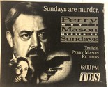 Perry Mason Returns Tv Movie Print Ad Vintage Raymond Burr TBS TPA2 - £4.66 GBP