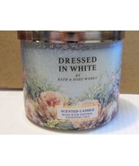 DRESSED IN WHITE  Bath &amp; Body Works 3 Wick Candle  14.5OZ  New - £20.22 GBP