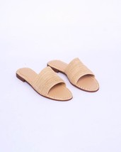 Bohemian Raffia Sandals - Handwoven Women&#39;s Beach Shoes - Natural Fiber ... - £55.94 GBP