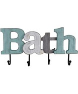 Multicolor Wooden Bath Word Sign Freestanding Block Letters Wall Mounted... - £19.31 GBP
