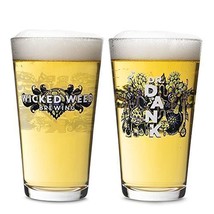 Wicked Weed Beer Pint Glass - Dr. Dank - Set of 2 - £22.90 GBP