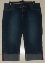 Excellent Womens Columbia Sportswear Distressed Denim Cuffed Capri Size 16 - £27.94 GBP