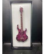 E.M. Zak Guitar Hand Signed Original One of a Kind Framed Black &amp; Pink Rock - £1,329.84 GBP