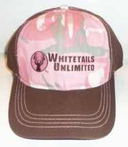 NEW WOMENS WHITETAILS UNLIMITED BROWN W/ PINK CAMOUFLAGE NOVELTY BASEBAL... - £18.69 GBP