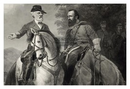 Robert E. Lee Speaking With Stonewall Jackson Civil War 4X6 Photo - £6.27 GBP