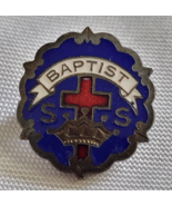 ANTIQUE CROSS AND CROWN BAPTIST LAPEL PIN VINTAGE SUNDAY SCHOOL CHURCH C... - $41.13 CAD