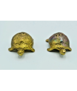 Turtle Salt and Pepper Shakers Gold Tone Metal - £6.95 GBP