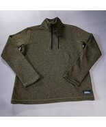 Men&#39;s Eddie Bauer Dark Green Pullover Size M Lightweight 3/4 zip And Pocket - $277.39 MXN