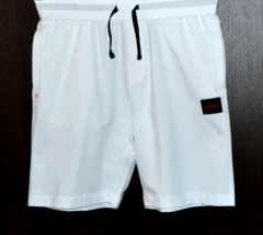 Hugo Hugo Boss White Black Logo Men&#39;s Jersey Cotton Casual Shorts Size XL - £55.67 GBP