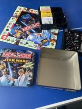 Star Wars Monopoly Saga edition Board Game Collector&#39;s Metal Tin Cib Nice - £21.80 GBP