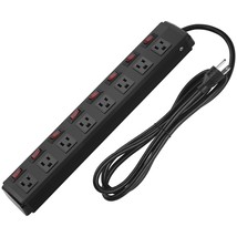 Metal Power Strip Individual Switches 8 Outlets, Heavy Duty Power Strip ... - $39.99