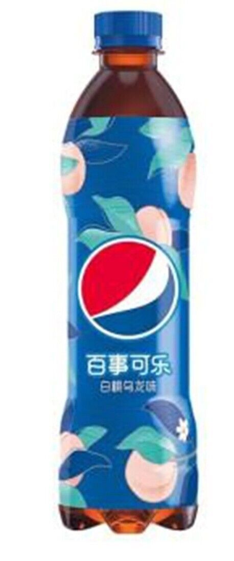 Primary image for 12 Bottles of Pepsi Soft Drink China White Peach & Oolong Flavor 500ml Each