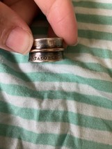 Retired 925 Silver Authentic Tiffany &amp; Co Round Wide Concave Band Ring W/ Belt - $280.31