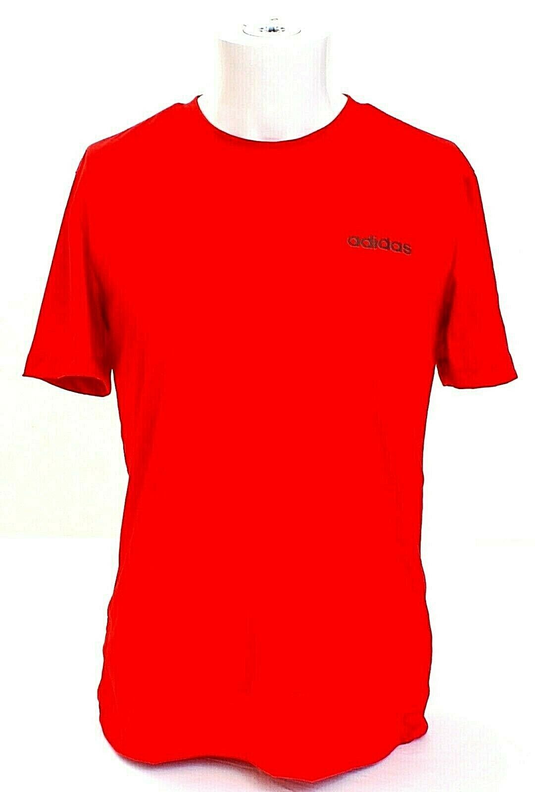 Adidas ClimaLite Red Feelready Short Sleeve Crew Neck Tee T-Shirt Men&#39;s NWT - $22.49