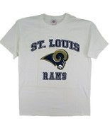 L Vintage Official NFL St. Louis Rams Team Logo T-Shirt White Deadstock New - $187.78 MXN