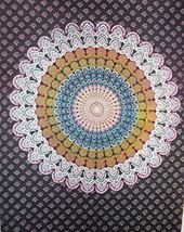 Traditional Jaipur Mandala Wall Sticker, Indian Wall Decor, Hippie Tapestries, B - £12.59 GBP