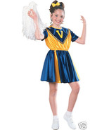 RUBIE&#39;S BLUE/YELLOW CHEERLEADER GIRL HALLOWEEN COSTUME SIZE MEDIUM (8-10... - €16,80 EUR