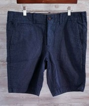 Men&#39;s GAP Lived-In Flat Front Shorts Cotton Blue Pinstriped 9 inch  36  $45 - £11.67 GBP