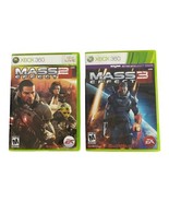 Mass Effect 2 and Mass Effect 3  (Microsoft Xbox 360, 2012) Lot of 2 - £16.17 GBP