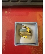 Elegant gold plated ring Sz 6 - $24.75